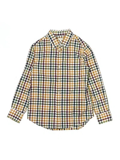 Pre-owned Crewcuts Outlet Kids' Long Sleeve Button Down Shirt In Yellow
