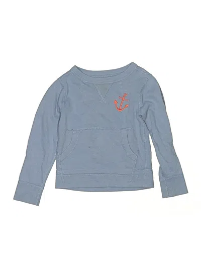 Pre-owned Crewcuts Outlet Kids' Long Sleeve Henley Shirt In Blue