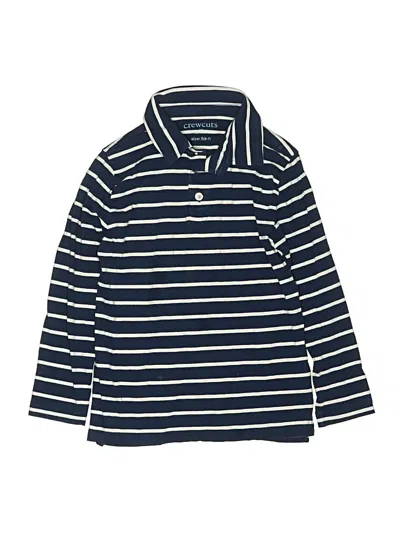 Pre-owned Crewcuts Outlet Kids' Long Sleeve Polo Shirt In Blue