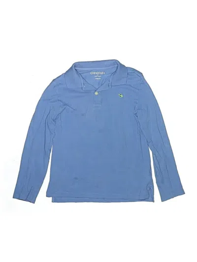 Pre-owned Crewcuts Outlet Kids' Long Sleeve Polo Shirt In Blue