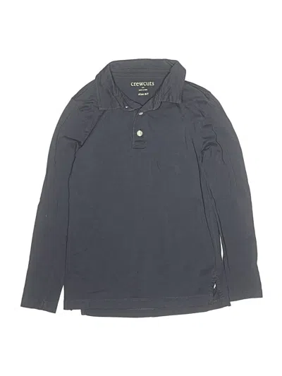 Pre-owned Crewcuts Outlet Kids' Long Sleeve Polo Shirt In Gray