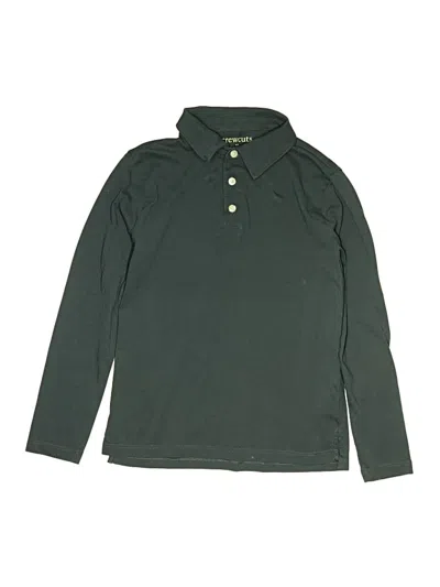 Pre-owned Crewcuts Outlet Kids' Long Sleeve Polo Shirt In Green
