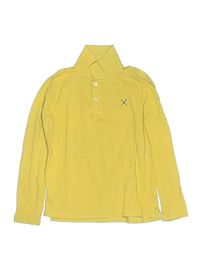 Pre-owned Crewcuts Outlet Kids' Long Sleeve Polo Shirt In Yellow