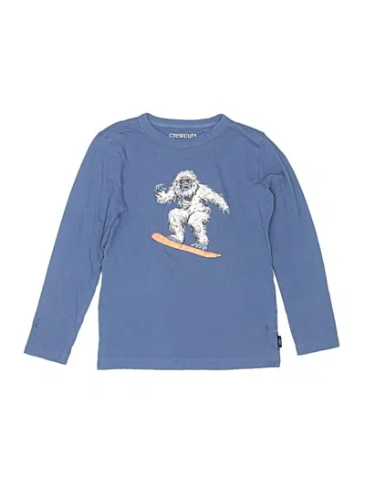 Pre-owned Crewcuts Outlet Kids' Long Sleeve T-shirt In Blue
