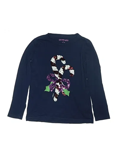 Pre-owned Crewcuts Outlet Kids' Long Sleeve T-shirt In Blue