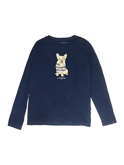 Pre-owned Crewcuts Outlet Kids' Long Sleeve T-shirt In Blue