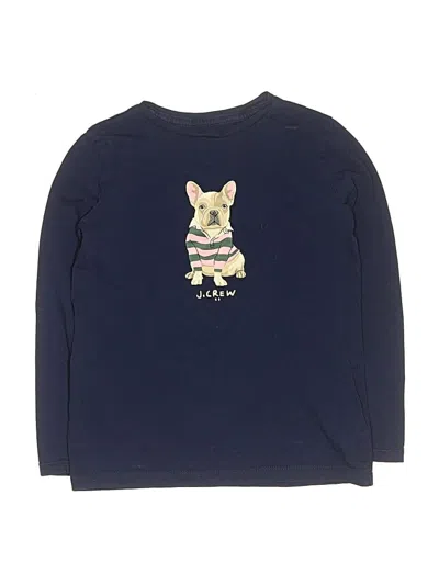 Pre-owned Crewcuts Outlet Kids' Long Sleeve T-shirt In Blue