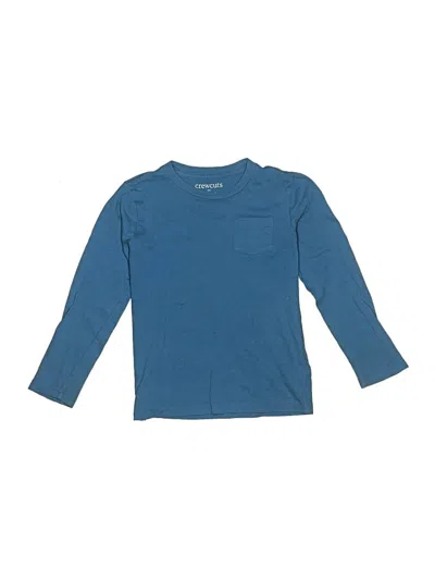 Pre-owned Crewcuts Outlet Kids' Long Sleeve T-shirt In Blue