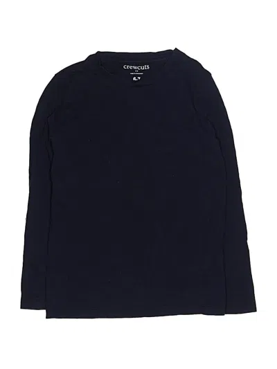 Pre-owned Crewcuts Outlet Kids' Long Sleeve T-shirt In Blue