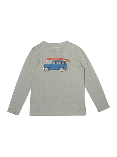 Pre-owned Crewcuts Outlet Kids' Long Sleeve T-shirt In Gray