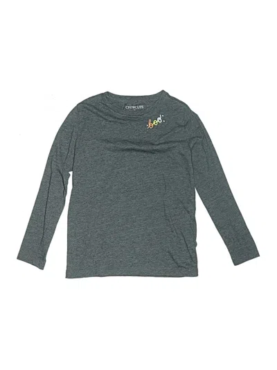 Pre-owned Crewcuts Outlet Kids' Long Sleeve T-shirt In Gray
