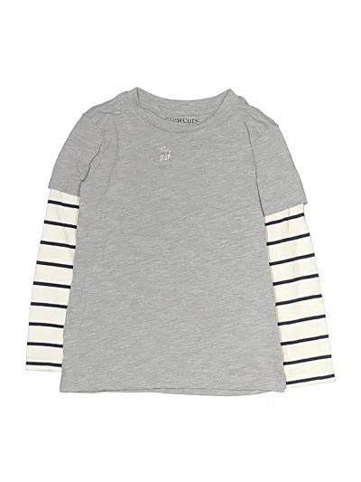 Pre-owned Crewcuts Outlet Kids' Long Sleeve T-shirt In Gray