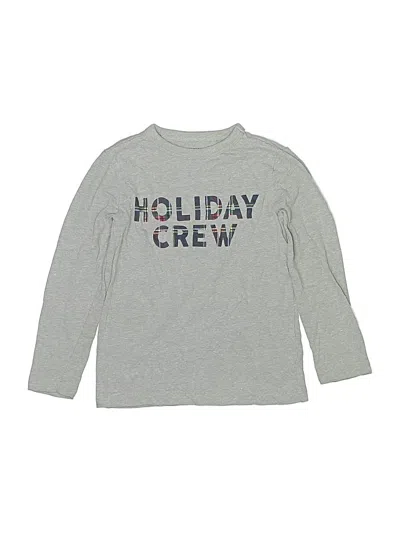 Pre-owned Crewcuts Outlet Kids' Long Sleeve T-shirt In Gray