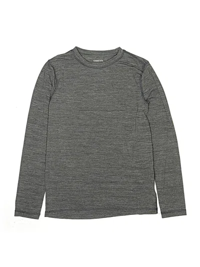 Pre-owned Crewcuts Outlet Kids' Long Sleeve T-shirt In Gray