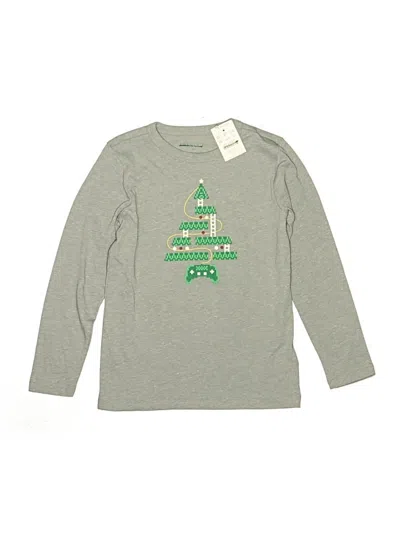 Pre-owned Crewcuts Outlet Kids' Long Sleeve T-shirt In Gray