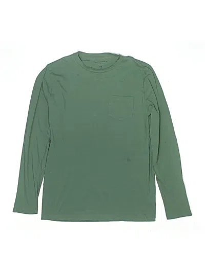 Pre-owned Crewcuts Outlet Kids' Long Sleeve T-shirt In Green