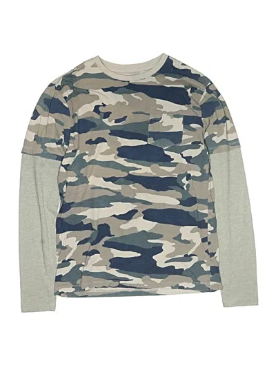 Pre-owned Crewcuts Outlet Kids' Long Sleeve T-shirt In Green