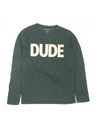 Pre-owned Crewcuts Outlet Kids' Long Sleeve T-shirt In Green