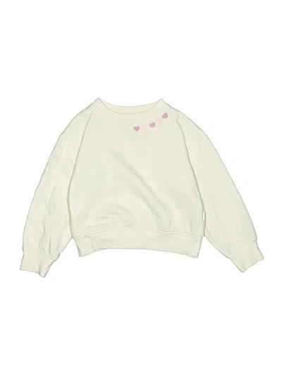Pre-owned Crewcuts Outlet Kids' Long Sleeve T-shirt In Ivory