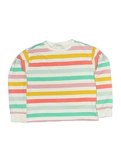 Pre-owned Crewcuts Outlet Kids' Long Sleeve T-shirt In Ivory
