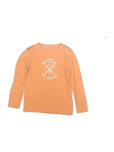 Pre-owned Crewcuts Outlet Kids' Long Sleeve T-shirt In Orange