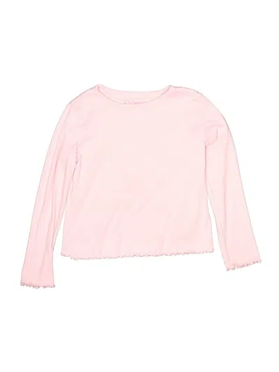 Pre-owned Crewcuts Outlet Kids' Long Sleeve T-shirt In Pink