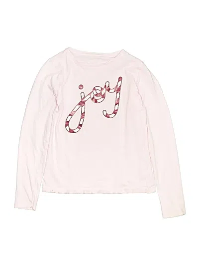 Pre-owned Crewcuts Outlet Kids' Long Sleeve T-shirt In Pink
