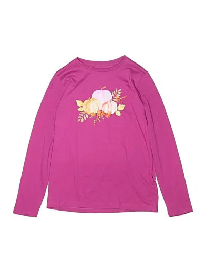 Pre-owned Crewcuts Outlet Kids' Long Sleeve T-shirt In Pink