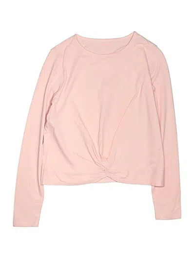 Pre-owned Crewcuts Outlet Kids' Long Sleeve T-shirt In Pink