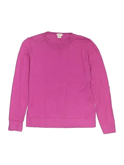 Pre-owned Crewcuts Outlet Kids' Long Sleeve T-shirt In Pink