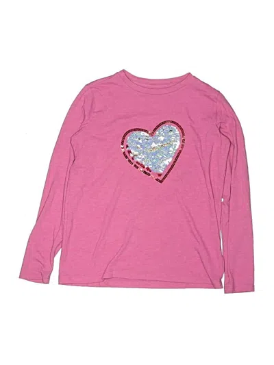 Pre-owned Crewcuts Outlet Kids' Long Sleeve T-shirt In Pink
