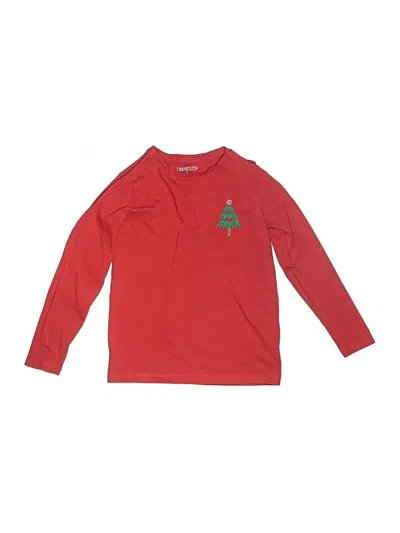 Pre-owned Crewcuts Outlet Kids' Long Sleeve T-shirt In Red