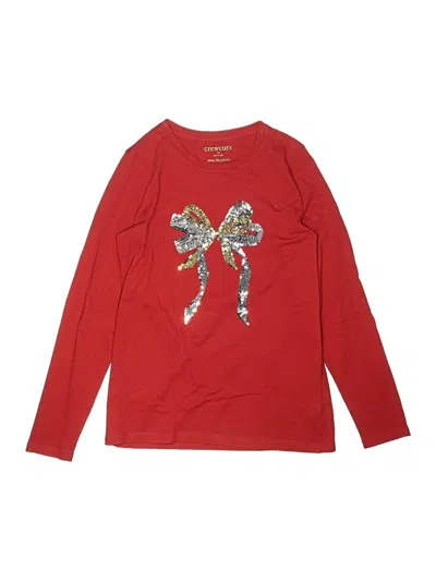 Pre-owned Crewcuts Outlet Kids' Long Sleeve T-shirt In Red