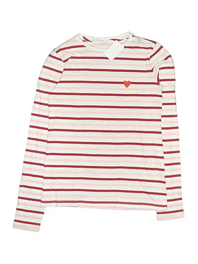 Pre-owned Crewcuts Outlet Kids' Long Sleeve T-shirt In White