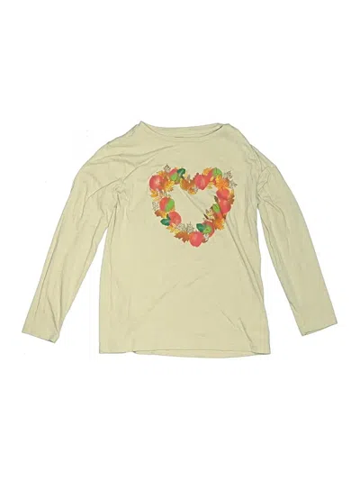 Pre-owned Crewcuts Outlet Kids' Long Sleeve T-shirt In Yellow