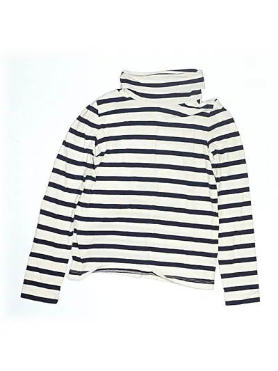 Pre-owned Crewcuts Outlet Kids' Long Sleeve Turtleneck In White
