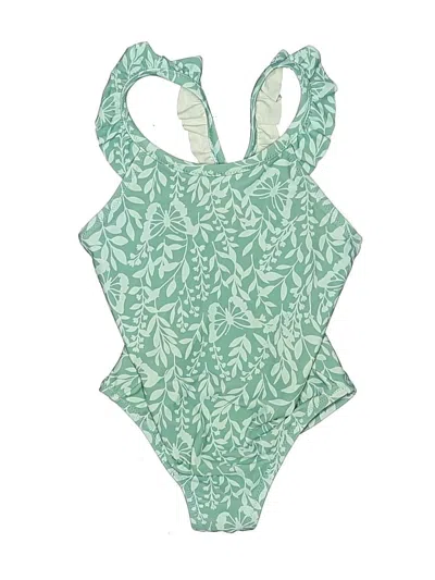 Pre-owned Crewcuts Outlet Kids' One Piece Swimsuit In Green