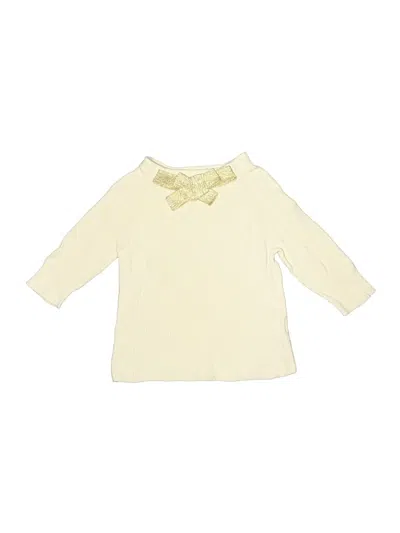 Pre-owned Crewcuts Outlet Kids' Pullover Sweater In Ivory