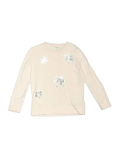 Pre-owned Crewcuts Outlet Kids' Pullover Sweater In Ivory