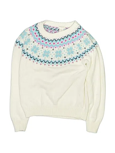 Pre-owned Crewcuts Outlet Kids' Pullover Sweater In Ivory