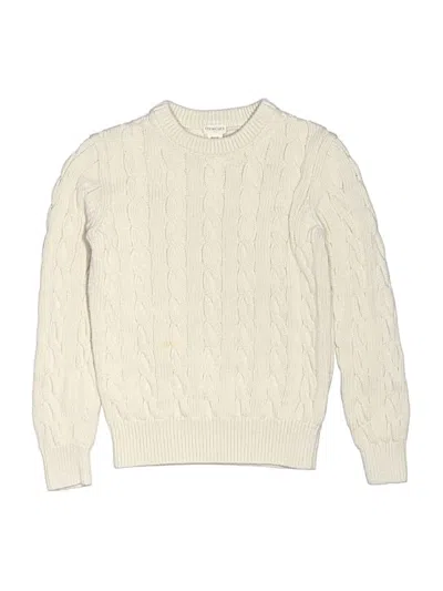 Pre-owned Crewcuts Outlet Kids' Pullover Sweater In Ivory