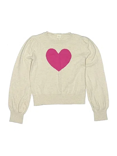 Pre-owned Crewcuts Outlet Kids' Pullover Sweater In Ivory