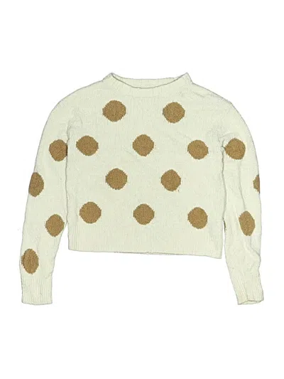 Pre-owned Crewcuts Outlet Kids' Pullover Sweater In Ivory
