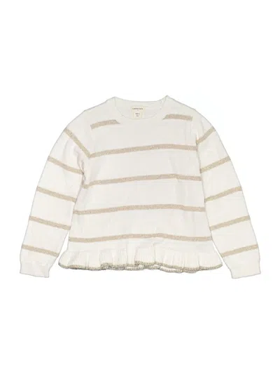 Pre-owned Crewcuts Outlet Kids' Pullover Sweater In Ivory