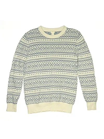 Pre-owned Crewcuts Outlet Kids' Pullover Sweater In Ivory