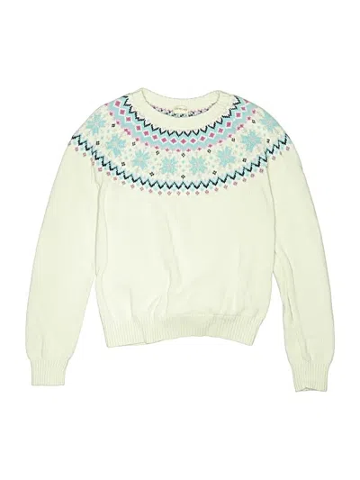 Pre-owned Crewcuts Outlet Kids' Pullover Sweater In Ivory