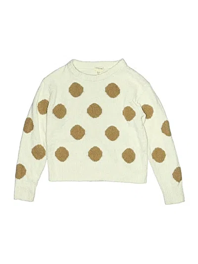 Pre-owned Crewcuts Outlet Kids' Pullover Sweater In Ivory