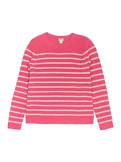 Pre-owned Crewcuts Outlet Kids' Pullover Sweater In Pink