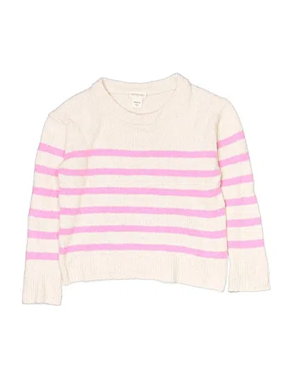 Pre-owned Crewcuts Outlet Kids' Pullover Sweater In Pink