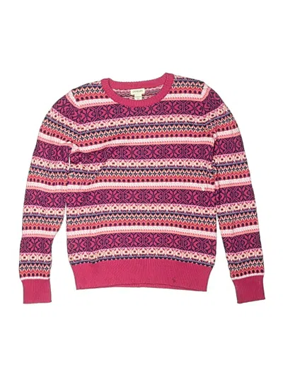 Pre-owned Crewcuts Outlet Kids' Pullover Sweater In Pink